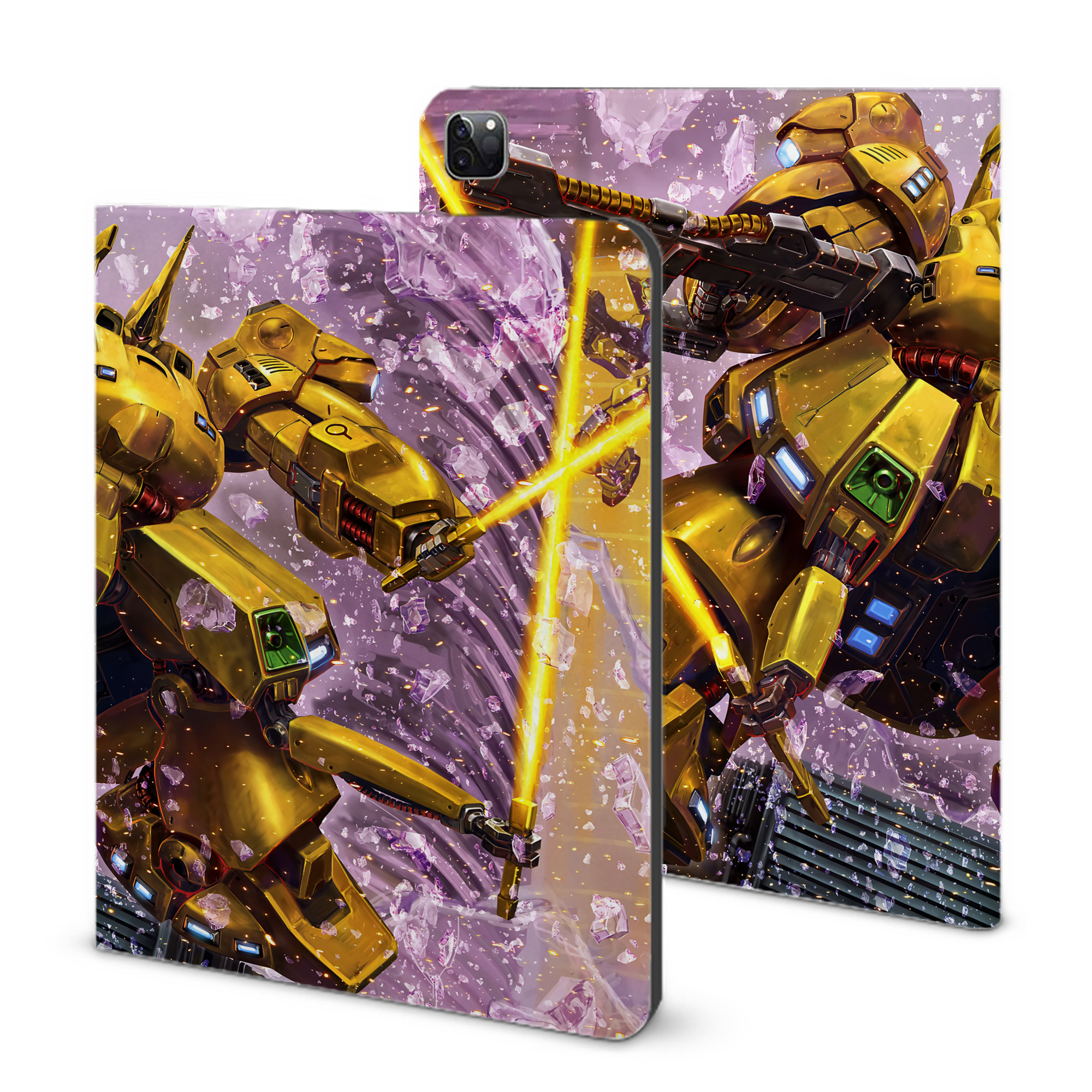 （画像用） 機動戦士ガンダム Mobile Suit Gundam IPad ケース ブック型 PUレザー TPU 耐衝撃 軽量 薄型 ペン収納なし 全面保護 IPad 各モデル対応